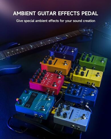FLAMMA Octave Guitar Pedal FS23 Pitch Shifter Pedal with Modulation, Reverb, and Slow-attack for Electric Guitar, True Bypass in Saudi Arabia