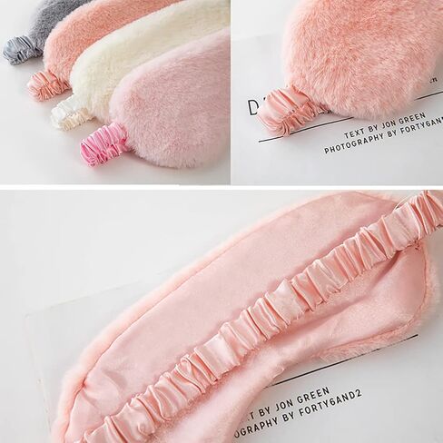 4 Pcs Plush Eye Masks Fuzzy Sleeping Mask Soft Blindfolds Eye Covers Sleep Eyeshade Travel Nap Mask Sleepover Party Supplies for Adults Kids in Saudi Arabia