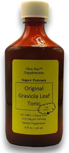 مكمل مستخلص سائل منشط Graviola Soursop الأصلي | عضوي | غير معدلة وراثيًا | نباتي | خالي من الغلوتين | فاعلية عالية | تجديد الخلايا 8 أوقية سائلة in Saudi Arabia