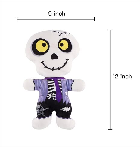 Halloween Skeleton Plush Doll,Halloween Stuffed Plush Toy, 12" Stuffed Plush Pillow Present for Girl Boy Halloween Decor Birthday Favor in Saudi Arabia