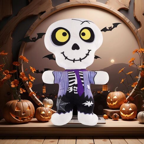 Halloween Skeleton Plush Doll,Halloween Stuffed Plush Toy, 12" Stuffed Plush Pillow Present for Girl Boy Halloween Decor Birthday Favor in Saudi Arabia