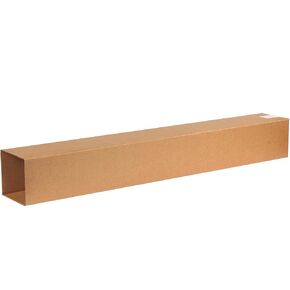 BOX USA 25 Pack of Telescoping Outer Corrugated Cardboard Boxes, 6 1/2" L x 6 1/2" W x 48" H, Kraft, Shipping, Packing and Moving