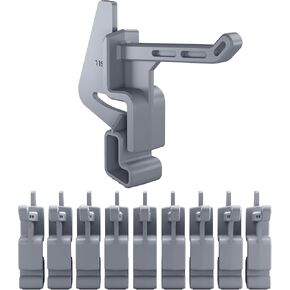 1.5 Inch Plastic Hook Model 119 | Compatible with Wall Control | for Tool Wall Organization to Hang Wrench, Adjustable Wrench, Hammer, Paint Brush, Merchandise, Scissors, and More | 10-Pack
