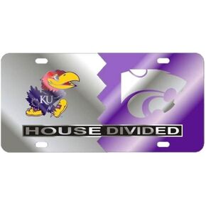 Kansas / Kansas State House Divided Laser Cut Mirrored License Plate