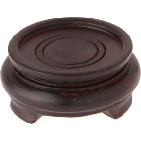 Bard's Dark Wood Decorative Base, 1.25" H x 2.875" W x 2.875" D (2" Display Diameter)