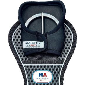 Majestic Ally Neoprene Cinch Buckle Protector Cover, Pair, for Horse Comfort and Protection, Black