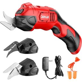 Electric Scissors for Cutting Fabric, Cardboard & Plastic, Sewing Crafting Cardboard Heavy Duty Cordless Shears Cutting Tool with 2 Replacement Blades