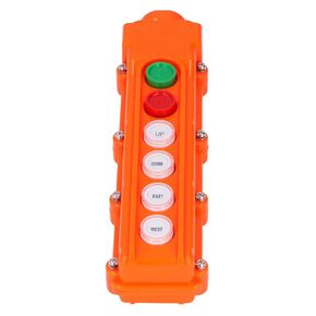Crane Pendant Button Switch, Rainproof Controller Hoist Remote Control Station Up-Down Switch Push Button Switch 6 Ways COB‑62A 220V/500V