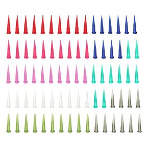 PATIKIL Blunt Tip Tapered Dispensing Needle 8 Mixed Gauge, 160 Pcs Plastic Blunt End Liquid Dispenser Fill Needle for Refilling Liquid Inks Adhesives Glue