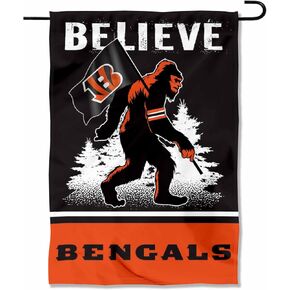 Cincinnati Bengals Bigfoot Sasquatch Believe Yard Garden Banner Flag