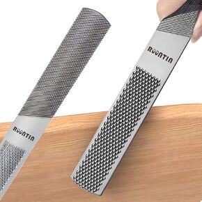 Wood Rasp 2 Packs with Premium Grade High Carbon Hand File and Round Rasp, Half Round Flat & Needle Files. Best Wood Rasp Set for Sharping Wood and Metal Tools
