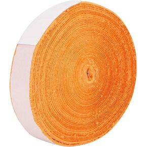 Anti-Skid 10M Racket Grip Tape, Badminton Racquet Towel Grip, White/Orange/Black Outdoor Sport Tool for Badminton Rackets Tennis Rackets(Orange)