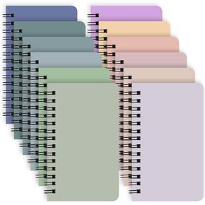 EOOUT 24 Pack Small Notebook Pocket Spiral Notebooks 3x5 Inches, Lined College Ruled Memo Pads, 12 Assorted Colors 60 Sheet Mini Notebook Pads for Home Office and School Accessories
