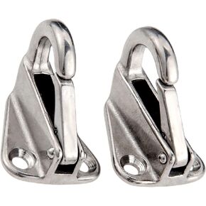 Stainless Steel 316 Spring Snap Attach Rope Hook,Marine Fender Spring Hook Fending Hook Clothes Boat Hardware Accessories (2Pack)