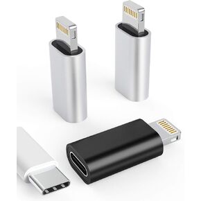 3Pack USB to USB C Adapter USB-A to USB-C Adapter USBC Type-c Female Thunderbolt 2 3 USBA Male Power Charger Connector for Apple iPhone 12 11 Mini pro max Airpods Ipad air Galaxy Google Pixel