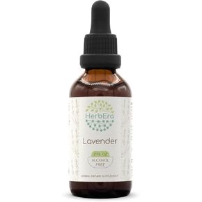 Lavender B60 Alcohol-Free Herbal Extract Tincture, Concentrated Liquid Drops Natural Lavender (Lavandula X Intermedia) 2 fl oz