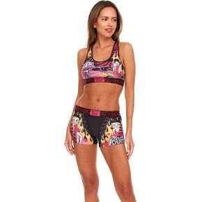 Betty Boop Women’s Sports Bra and Boxer Briefs Underwear Set with Racerback and Removable Pads
