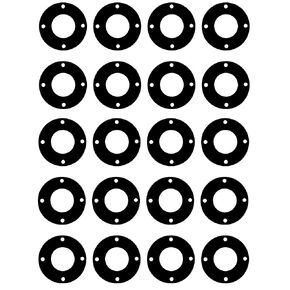 Sterling Seal CFF7157.2500.062.150X20 7157 60 Durometer Full Face Gasket 2-1/2" Pipe Size, 1/16" Thick, Pressure Class 150#, 2.88" ID, EPDM (Pack of 20)