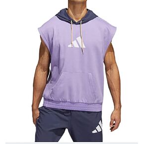 Adidas Men's Woven Sleeveless Basketball Hoodie, Magic Lilac