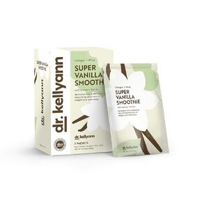 Dr. Kellyann’s Super Vanilla Smoothie – Supercharged Collagen + Protein Shakes, Keto + Paleo Friendly, Supports Skin, Hair + Gut, 7 Pack