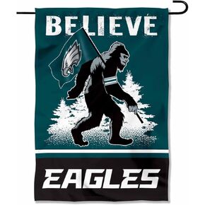 WinCraft Philadelphia Eagles Bigfoot Sasquatch Believe Yard Garden Banner Flag
