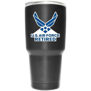 United States Air Force Retired (2 Pack) Vinyl Decal Sticker - Car Truck Van SUV Window Wall Cup Laptop - Two 3 Inch Decals - MKS1035