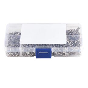 Flat Head Screws Assorted Kit, 800pcs M2 Self-Tapping Screws Wood Screws Woodworking Accessory for Repair Inventions