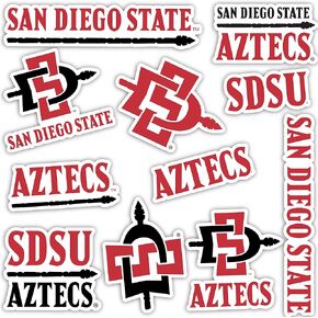 Desert Cactus San Diego State University Sticker SDSU Aztecs Stickers Vinyl Decals Laptop Water Bottle Car Scrapbook 11.38x8.94 Sheet T2 (Type 2)