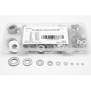 Carbon Steel Split Lock Washer Kit, Spring Lock Washer Gasket Black Oxide Finish 1/4" 5/16" 3/8" 7/16" 1/2" 5/8",105Pcs