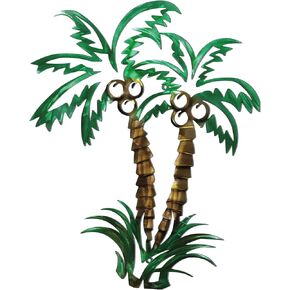 CroBlissful Tropical Beach Metal Wall Decor Palm Tree Metal Wall Art Beach Outdoor Wall Decor Tropical Metal Tree Wall Sculptures Contemporary Coastal Wall Sculptures for Indoor or Outdoor Decor