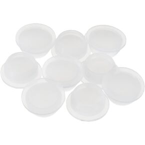 uxcell 10pcs Hole Plugs, Heat Resistant Silicone Flush Type Fastener Hole Cover Plug for 25mm(1 Inch) Hole, Round Snap Locking Tubing Plug Hole for Furniture Cabinet, White