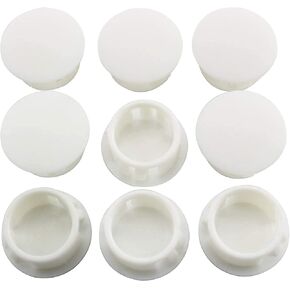 Hole Plug 50PCS White Round Nylon Locking Hole Plug Button Fastener Cover 13mm