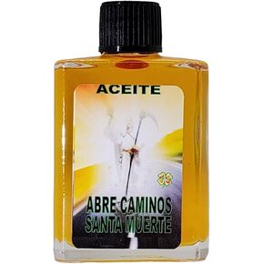 Holy Death & Road Opener Oil (Santa Muerte X Abre Caminos Aceite) - Spiritual Power - Clear Paths & Attract Success with Santisima Murete-0.5 FL OZ (1 Pack)