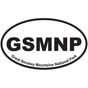 ION Graphics Great Smokey Mountains National Park Oval Sticker Decal Vinyl Euro GSMNP 5" Bumper Locker Laptop Window - Sticks to Any Surface