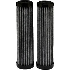 EcoPure EPW2F Premium Fact Universal Whole Home Filter (2 Pack), Dark Gray/Black