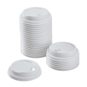 Karat C-KDL516-E 10-24oz Enclosure Lids - White (90mm) - (Case of 1000)