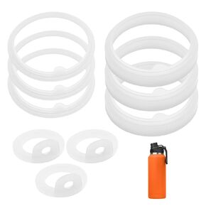 Water Bottle Gasket Replacement, 3 Set of Flask O Ring Rubber Seal for Thermoflask Silicone Sealing Rings Gaskets Non-Toxic Water Bottle Replacement Parts Suitable for Water Bottle Straw Lid Chug Lid