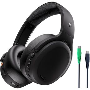 Skullcandy Crusher ANC 2 Over-Ear Noise Canceling Wireless Headphones with Sensory Bass, 50 Hr Battery, Skull-iQ, Alexa Enabled, Microphone, Works with Bluetooth Devices - Black