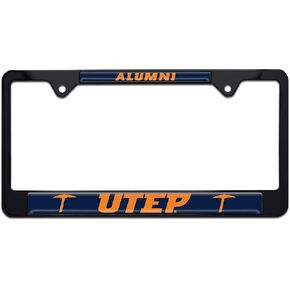 UTEP University of Texas at El Paso Metal License Plate Frame (Black Alumni)