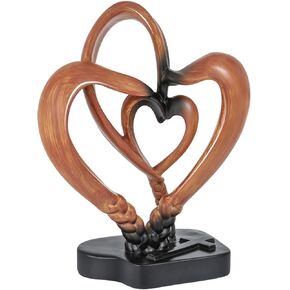 Christian Decor Wedding for Couple – Religious Christian Home Decor, Heart-Shaped Jesus Gift for Women, Catholic Marriage Prayer Sculpture
