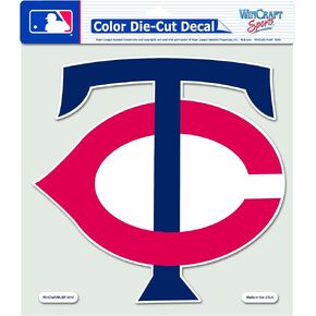 MLB Minnesota Twins 8-by-8 Inch Diecut Colored Decal