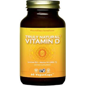 HealthForce SuperFoods Truly Natural Vitamin D - 60 Vegan Capsules