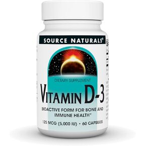 Source Naturals Vitamin D-3 Bioactive Form for Bone & Immune Health* 5000 iu - 60 Capsules
