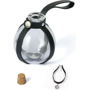 زجاجات الجرعة ديكور الهالوين مع حزام كورك الجنية قلادة رائعة، إكسسوارات عصر النهضة في العصور الوسطى للرجال البالغين الساحرة الساحرة التنكرية، دعامة زي سحري داكن، 250 مل أسود in Kuwait