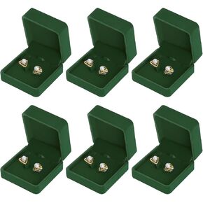 6 Pieces Classic Velvet Jewelry Earring Gift Box for Stud Earring Necklace Pendant, Jewellry Earring Storage Display Case for Christmas Wedding Engagement Birthday Anniversary