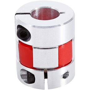 Three Jaw D25L30 Coupler Aluminium Flexible Plum Coupling Shaft, Flexible Clamp Plum Shaped Elastic Coupling 6.35×12mm Aluminum Coupling Shaft Connect for Stepper Motor