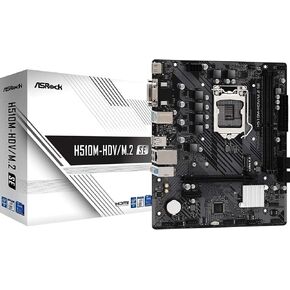 معالجات ASRock H470M-HVS DDR4 2933 ميجا هرتز من الجيل العاشر Intel® Core™ (مقبس 1200) 4 USB 3.2 Gen1 HDMI D-Sub