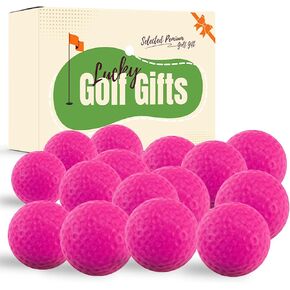 Golf Practice Balls Foam Colored Value 15 Pack, Golf Ball Limited Flight for Indoor Outdoor Driving Range Backyard Training Idea Gift Box for Men Women Golfer