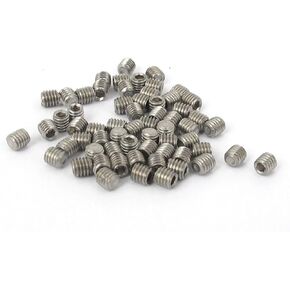 uxcell M3x3mm Stainless Steel Hex Socket Set Cup Point Grub Screws 50pcs