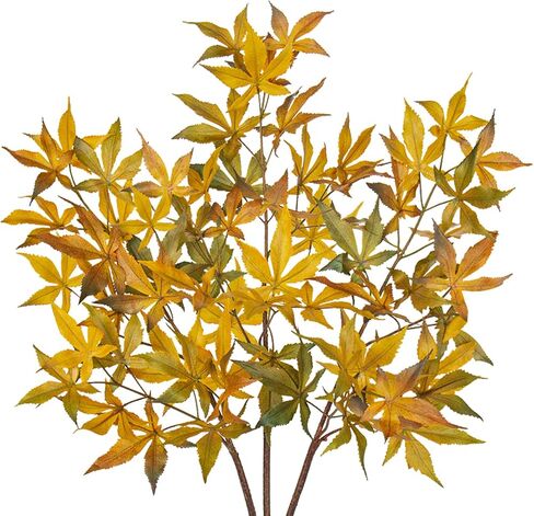 3Pcs Artificial Maple Leaves Branches 30'' Autumn Fake Fall Leaves Stems Plants Faux Maple Leaf Bushes Shrubs for Home Kitchen Decor Thanksgiving Table Fireplace Festival Party Decorations Red in Saudi Arabia